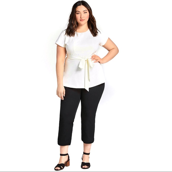 Lane Bryant Pants - Lane Bryant Black Cropped Stretch Trouser